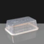 650cc Clear Rectangular Plastic Container and Lid