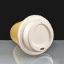 Biodegradable Bagasse Sip-Thru Lid for 8oz Paper Coffee Cups