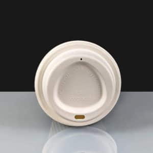 Biodegradable Bagasse Sip-Thru Lid for 8oz Paper Coffee Cups
