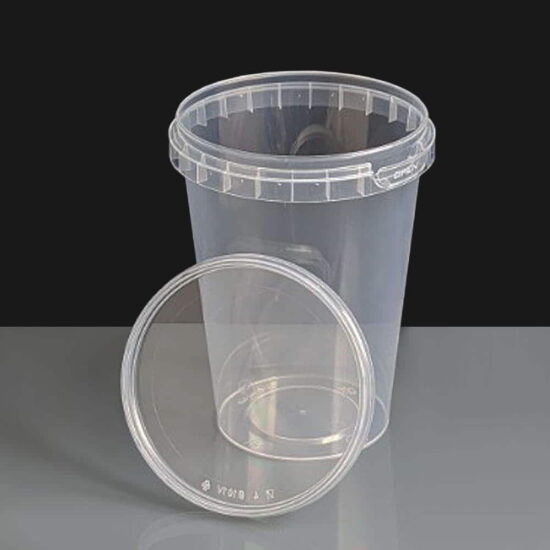 6700ml Clear 101mm Diameter Tamperproof Containers and Lids 6700ml Clear 101mm Diameter Tamperproof Containers and Lids