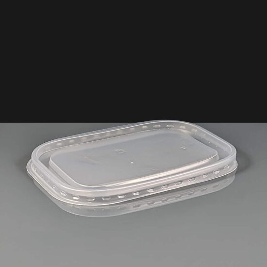 Polypropylene lid for Rectangular Salad Bowls