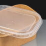 Polypropylene lid for Rectangular Salad Bowls