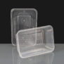 750cc Clear Rectangular Plastic Container and Lid