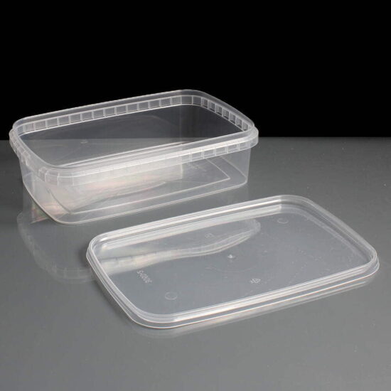 800ml Rectangular Tamper Evident Container and Lid Off 800ml Rectangular Tamper Evident Container and Lid Off