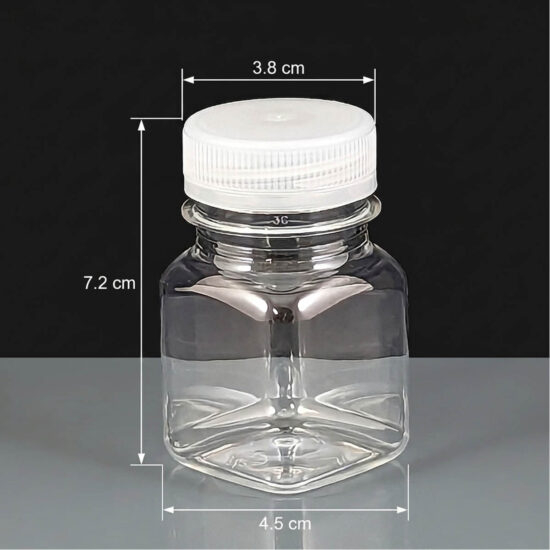 80ml juice bottle measurements 80ml Square Plastic Juice Bottle