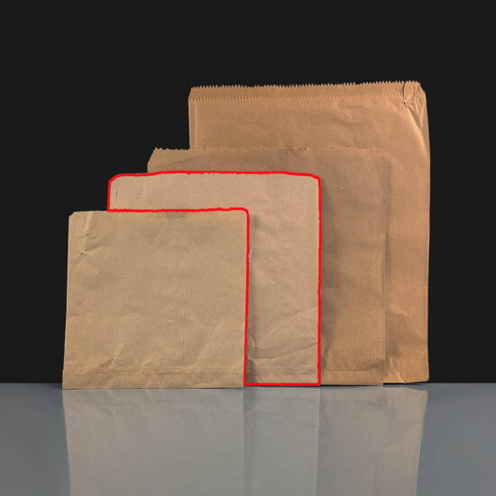 8in Brown Paper bag in Group 8in Brown Paper Bag Group Shot