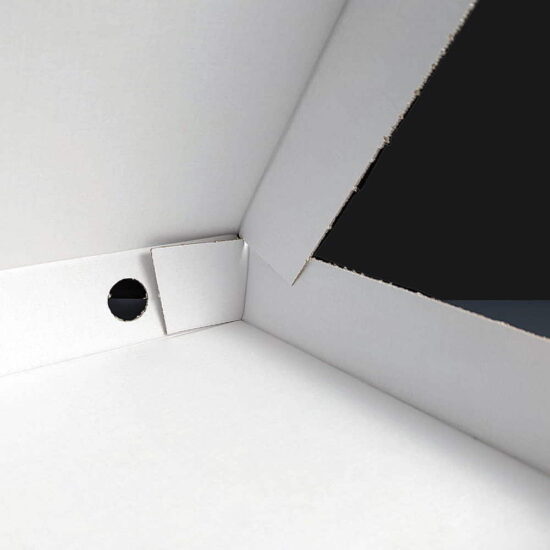 9" white Pizza Box - Corner 9" white Pizza Box - Corner