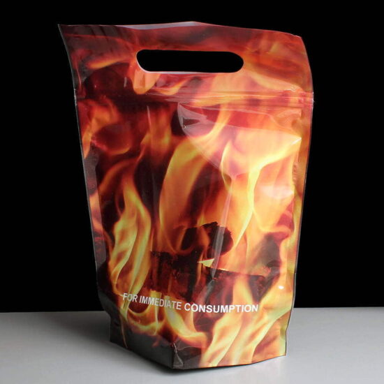 Small hot deli food bags back print upright Small hot deli food bags back print upright