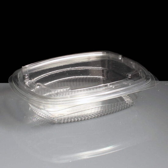 375cc Clear - Fresco Hinged Salad Container Closed 375cc Clear - Fresco Hinged Salad Container Closed