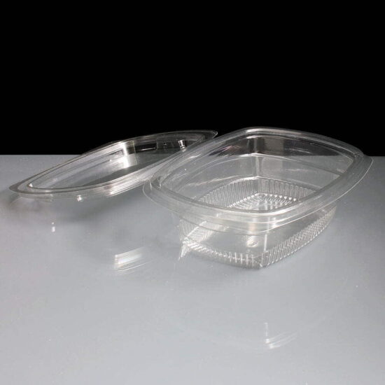 500cc Clear - Fresco Hinged Salad Container 500cc Clear - Fresco Hinged Salad Container