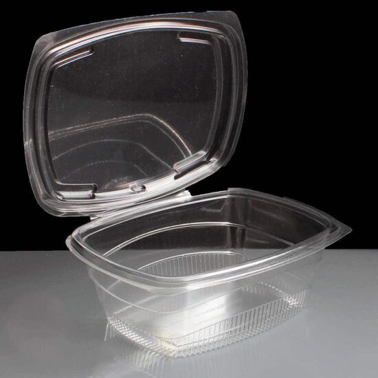 1000cc Clear - Fresco Hinged Salad Containers 1000cc Clear - Fresco Hinged Salad Containers