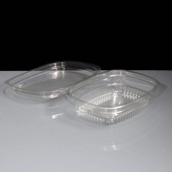 125cc Clear - Fresco Hinged Salad Container 125cc Clear - Fresco Hinged Salad Container