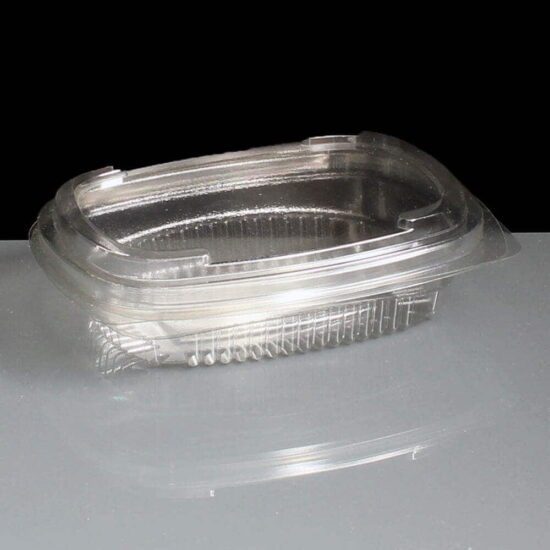 125cc Clear - Fresco Hinged Salad Container Closed 125cc Clear - Fresco Hinged Salad Container Closed