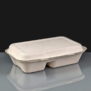 2 Compartment Compoastable Kebab / Burger and Chips Box 