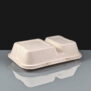 2 Compartment Compoastable Kebab / Burger and Chips Box - Closed