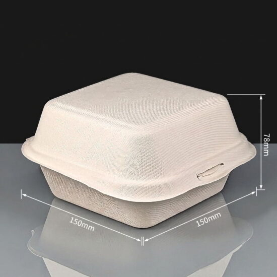 Bagasse Burger Box 6in Bagasse Burger Box