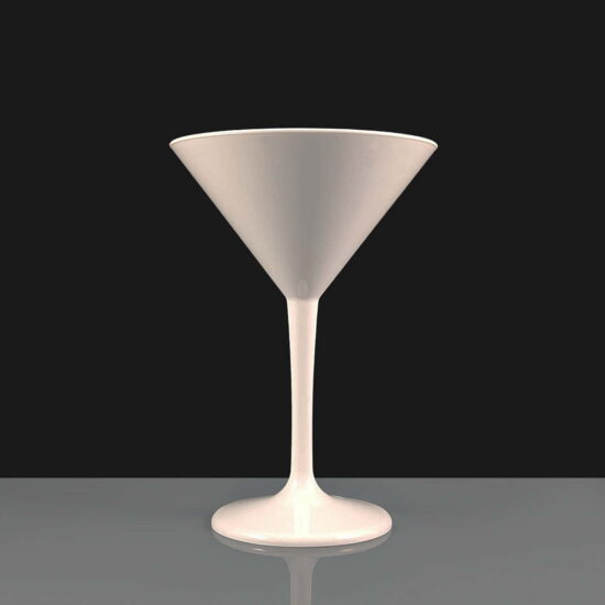 White Polycarbonate Martini Glass White Martini Glass