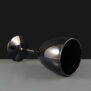 Black Plastic Wine Glass