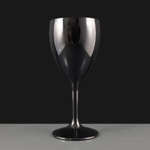 Black Plastic Wine Glass