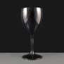 Black Plastic Wine Glass