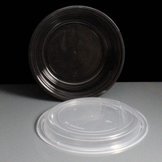 10855.32 - 32oz Round Black Containers and Lid 10855.32 - 32oz Round Black Containers and Lid
