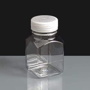 125ml Clear Plastic Juice Bottle with Clear T/E Cap