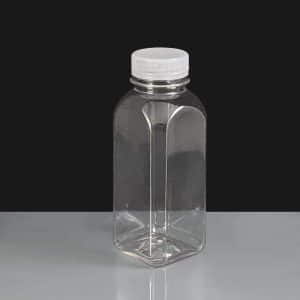 330ml Clear Plastic Juice Bottles with Clear T/E Cap