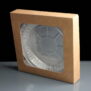 Kraft cardboard pie boxes with film lid with R0687 foil