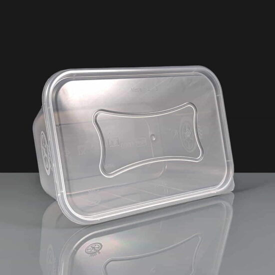 1000cc Clear Rectangular Plastic Container and Lid 1000cc Clear Rectangular Plastic Container and Lid