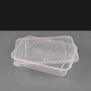 500cc Clear Rectangular Plastic Container and Lid 