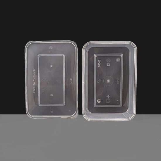 500cc Clear Rectangular Plastic Container and Lid 500cc Clear Rectangular Plastic Container and Lid