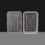 500cc Clear Rectangular Plastic Container and Lid 