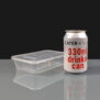 500cc Clear Rectangular Plastic Container and Lid 