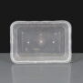 650cc Clear Rectangular Plastic Container and Lid 