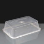 650cc Clear Rectangular Plastic Container and Lid 