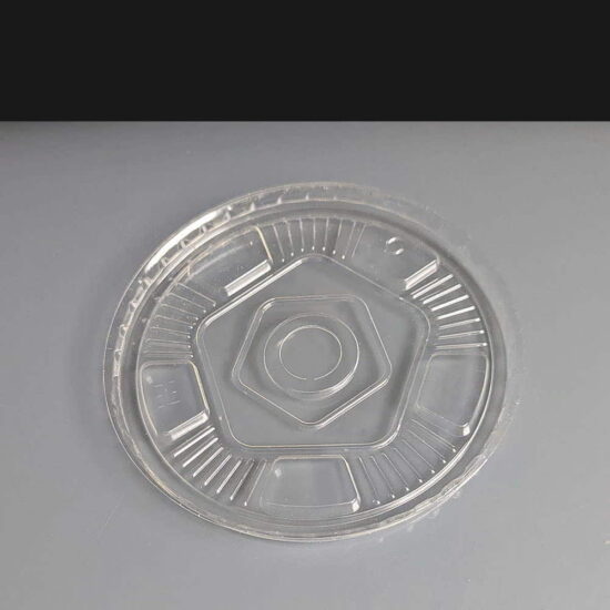 Flat Straw Slot Lids for Compostable PLA Plastic Cold Cups - Upside Down Flat Straw Slot Lids for Compostable PLA Plastic Cold Cups - Upside Down