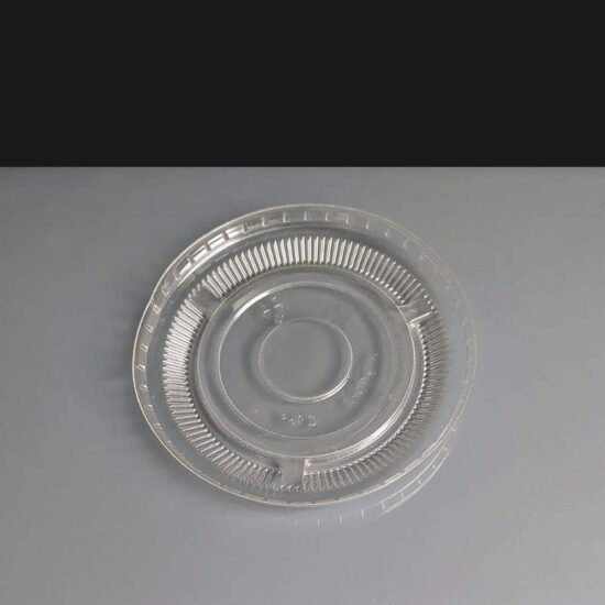 Flat Straw Slot Lids for Compostable PLA Plastic Cold Cups - Upside Down Flat Straw Slot Lids for Compostable PLA Plastic Cold Cups - Upside Down