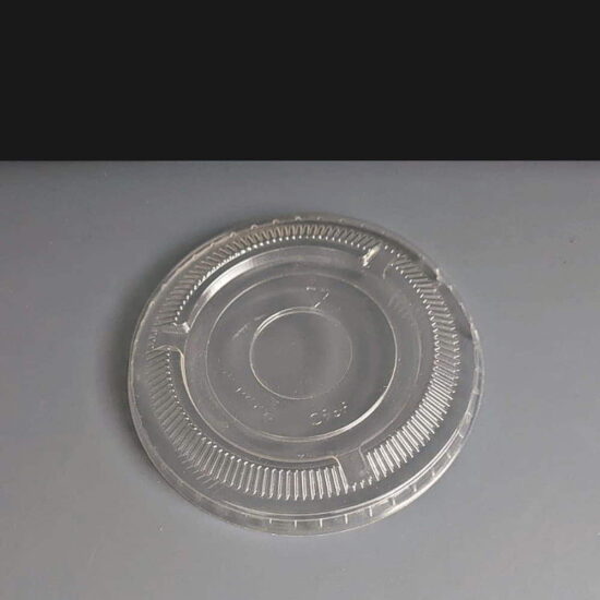 Flat Straw Slot Lids for Compostable PLA Plastic Cold Cups Flat Straw Slot Lids for Compostable PLA Plastic Cold Cups