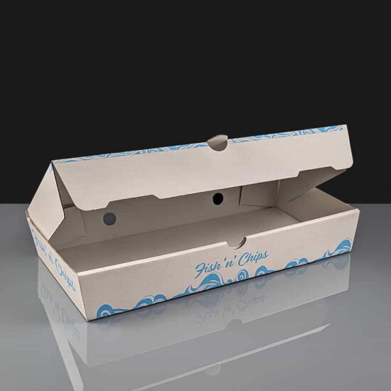 13"x 6" Kraft Chip Fish & Chip Boxes 13"x 6" Kraft Chip Fish & Chip Boxes