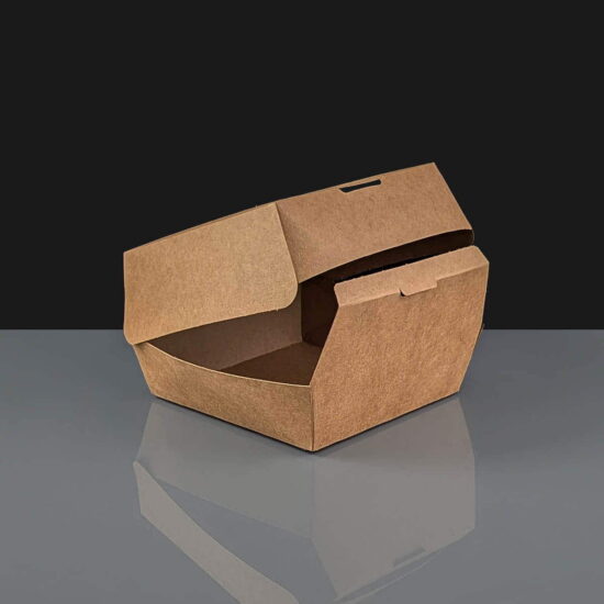 Large Kraft Clam Shell Burger Box: Box of 601 Large Kraft Clam Shell Burger Box: Box of 601