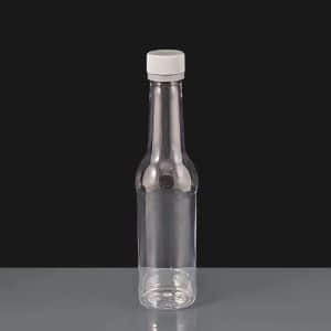 275ml Clear Plastic Sauce Bottle with Clear T/E Cap