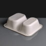 CPET Evolve 2 Compartment Dual Ovenable Tray - Upside Down