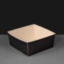 Square Black Card Food Trays