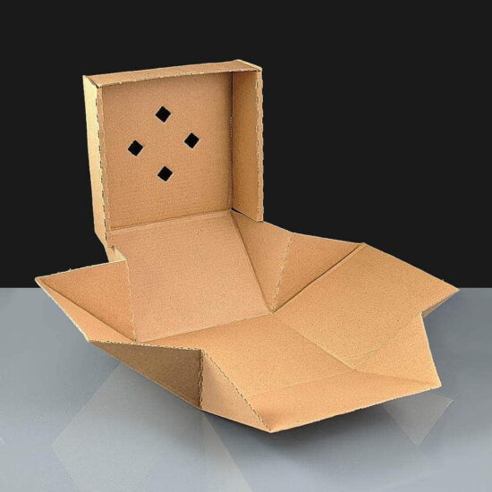 Large Kraft Heavy Duty Corrugated Burger Box Back Large Kraft Heavy Duty Corrugated Burger Box Back