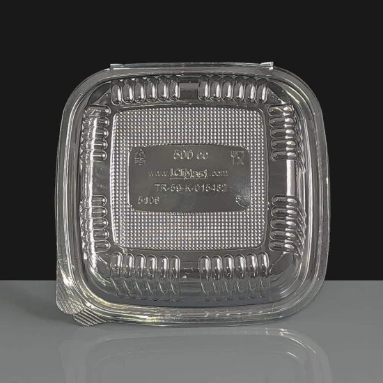 500cc Clear Square Hinged Salad Container 500cc Clear Square Hinged Salad Container