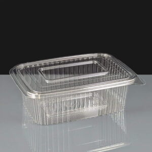 Crystal 750cc Clear - Hinged Salad Container