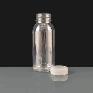 250ml Clear Plastic Juice Bottles with Clear T/E Cap