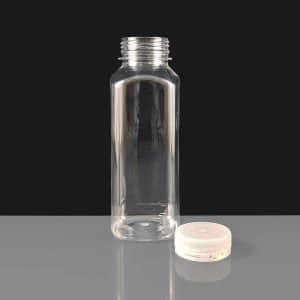 330ml Clear Plastic Juice Bottles with Clear T/E Cap