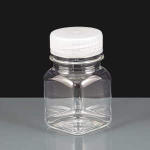 80ml Clear Plastic Juice Bottles with Clear T/E Cap