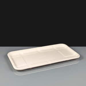 No. 10S Shallow Compostable Bagasse Meat Trays